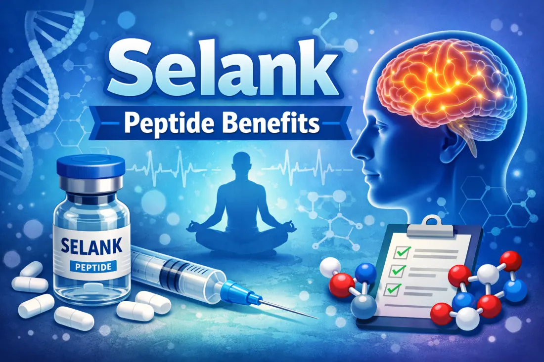 Evaluating every primary selank peptide benefit using a premium lyophilized research vial alongside a laboratory nasal delivery device.