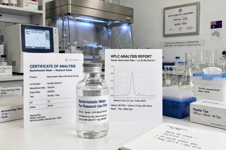 bacteriostatic water australia research guide lab studies aussie-peptides